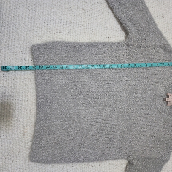 PHILOSOPHY Cozy Sweater Fuzzy Textured Gray Size Medium - Picture 11 of 16